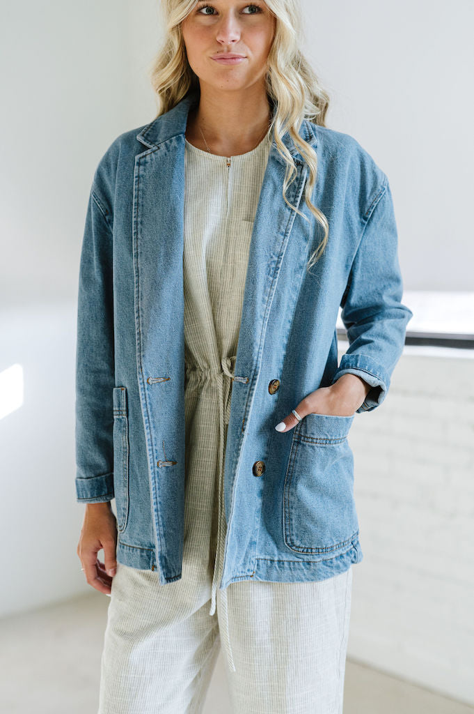 Milkmaid Denim Blazer