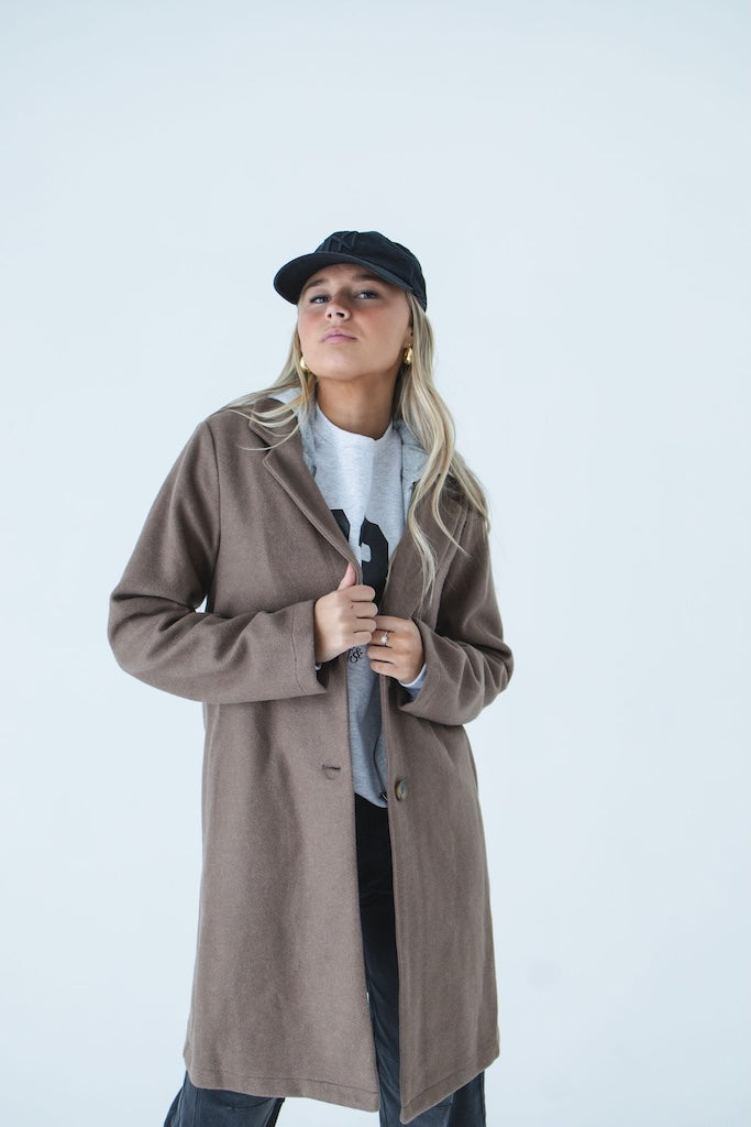 Hunter Contrast Hooded Coat